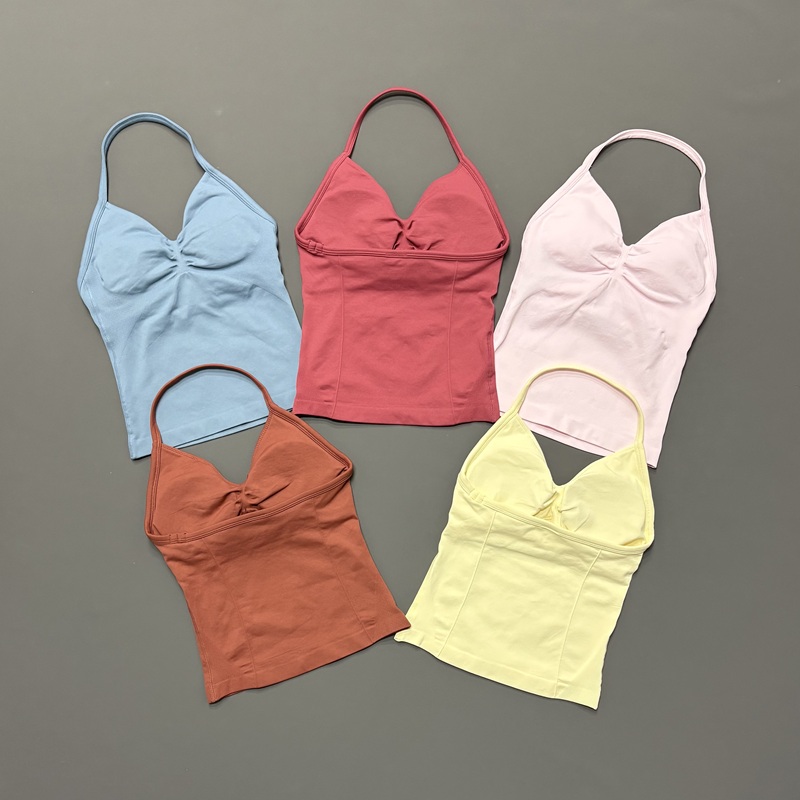 Halter Neck Top - Spor salonu kadın spor kolsuz bluz