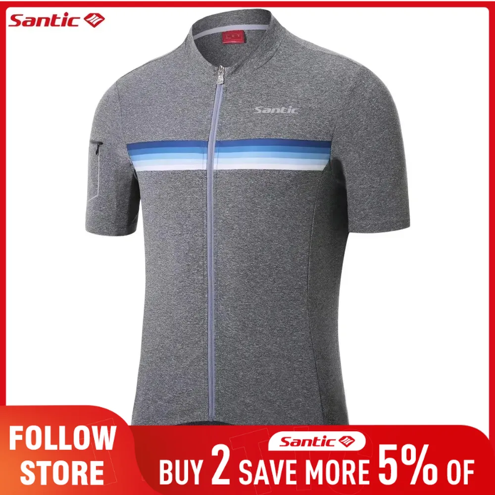Summer Clothing Outlet - Santic Outlet Bisiklet Jersey Yaz erkek