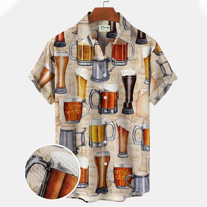 Summer Clothing Recommendations - Hawaii rahat çiçek gömlek erkekler bira