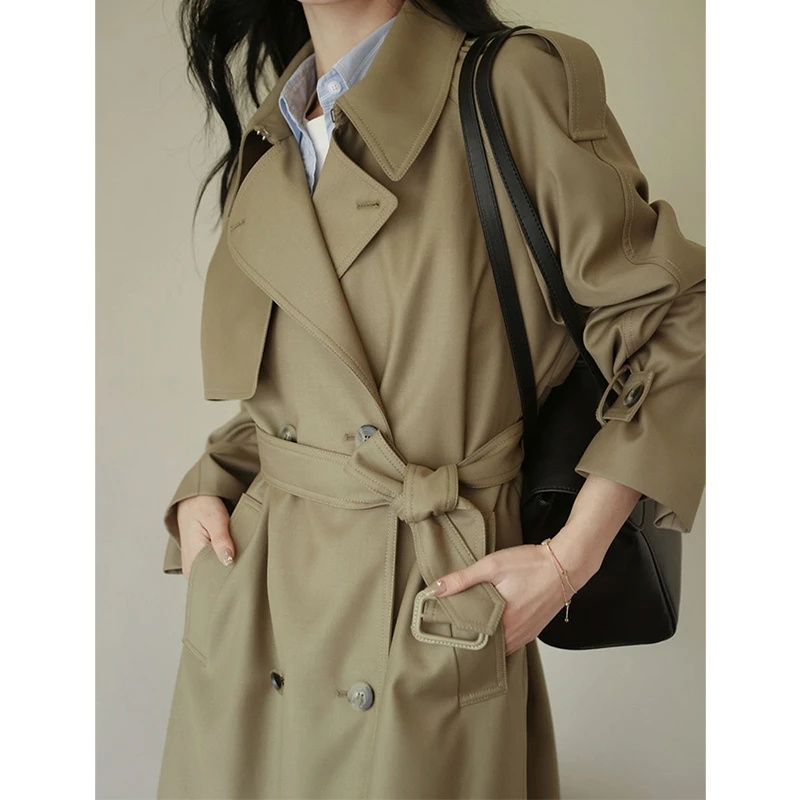 Summer Clothing Women Over 50 - 2025 sonbahar kadın trençkot giyim gevşek