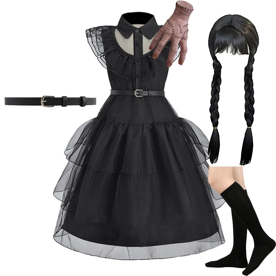 Summer Kids Clothing - Kız Kostüm Çocuklar Cosplay Siyah Cadı