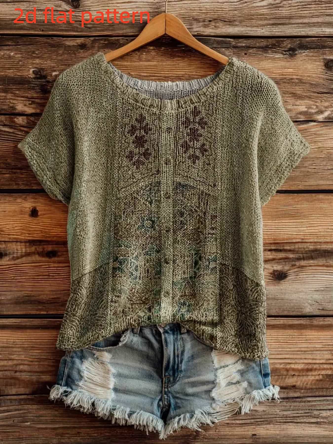 Summer Clothing Yarn - Baskılı Tasarım - Dokusuz İlkbahar/Yaz Modası