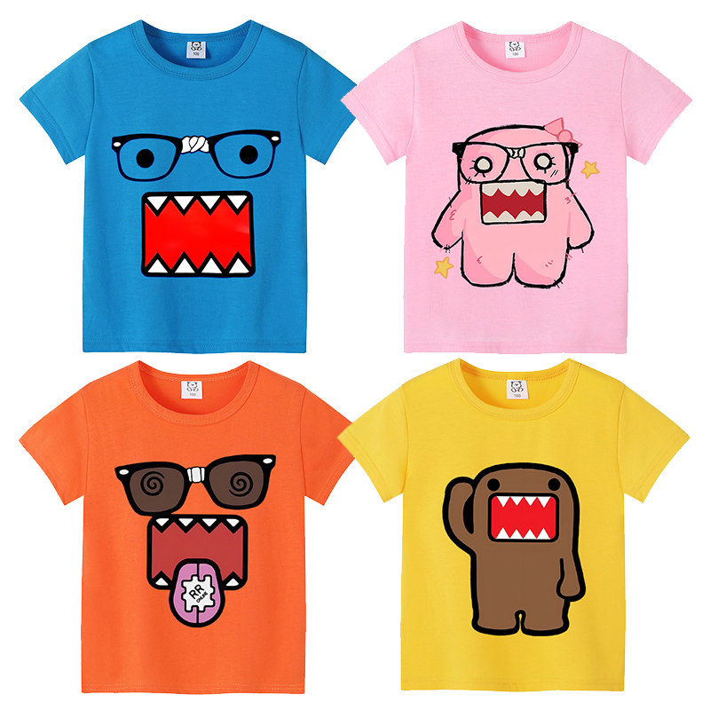 Summer Clothing Toddler - Sevimli Domos Kuns Kısa Kollu Karikatür