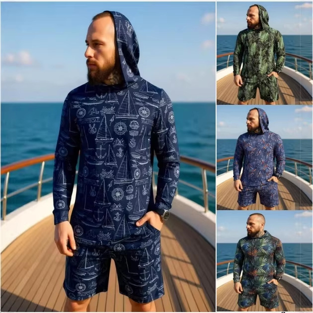 Summer Clothing Beach - 2026 Yeni Kamuflaj Baskılı Unisex Kapüşonlu