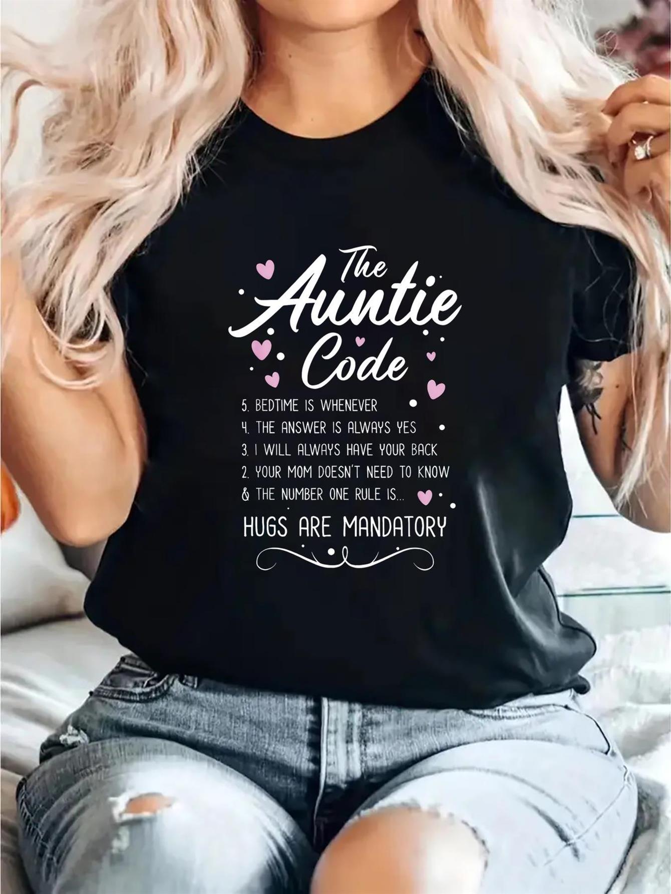 Summer Clothing Gifts - Kadınlar için Eğlenceli Teyze Temalı Tişört