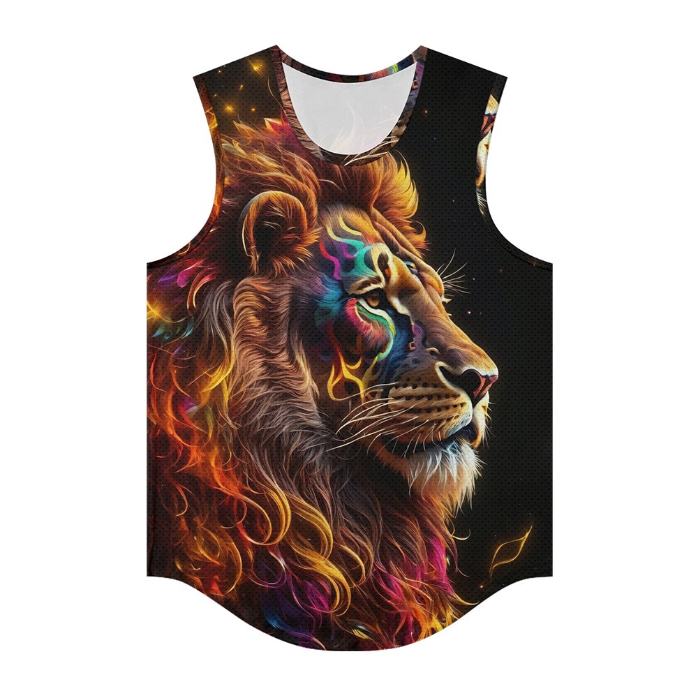 Summer Clothing Essentials Men - Erkekler Yelekler Trendy Aura Aslan Hayvanlar