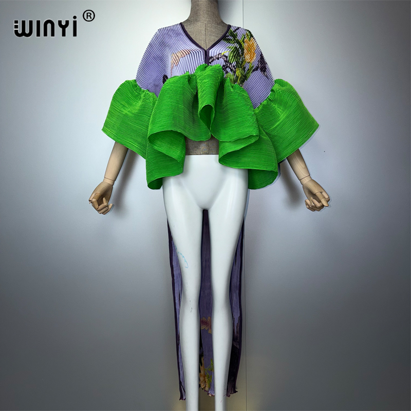 Summer Clothing H&M - WINYI kadın Pileli Maxi Parti Elbise