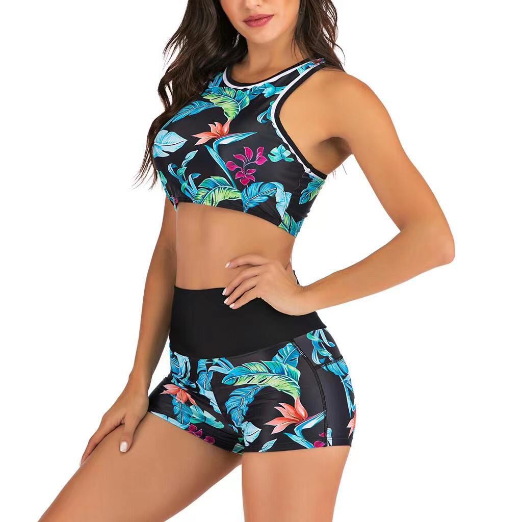 Y2K Bikini Kadın Tankini Şortl - Halter Neck Top incelemesi ve fiyatı