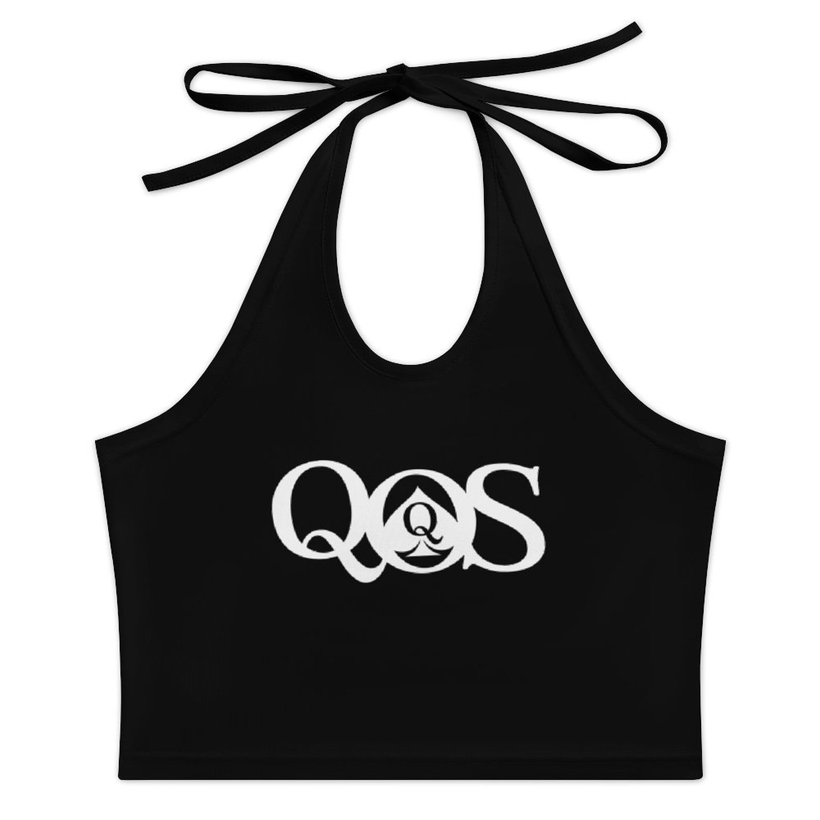 Kadın QOS Baskılı Kravatlı Hal - Halter Neck Top incelemesi ve fiyatı