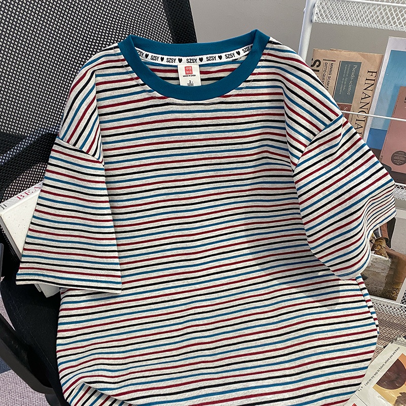 Saf Pamuklu Çizgili Kısa Kollu - Summer Clothing Outlet incelemesi ve fiyatı