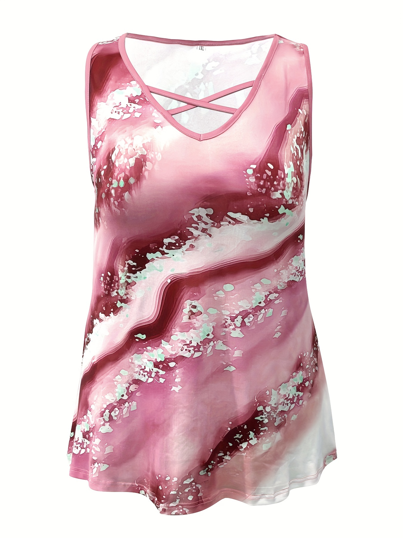 Artı Boyutu Mermer Baskı Tank  - Halter Neck Top incelemesi ve fiyatı