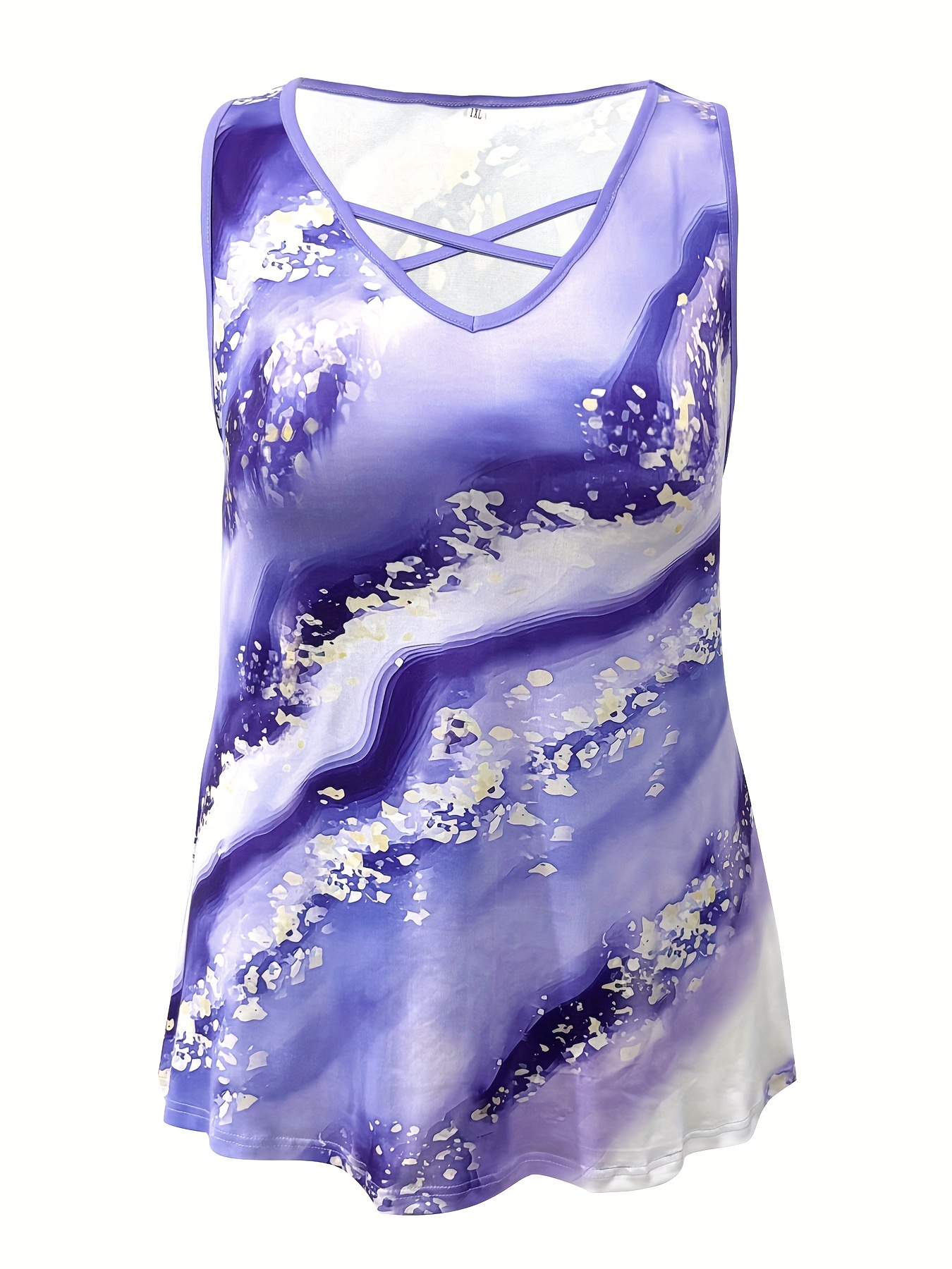 Artı Boyutu Mermer Baskı Tank  - Halter Neck Top incelemesi ve fiyatı